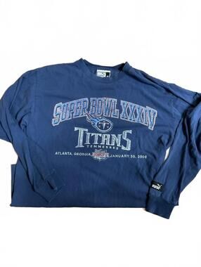 Vintage Y2K Tennessee Titans Super Bowl 2000 Puma NFL Graphic T-Shirt